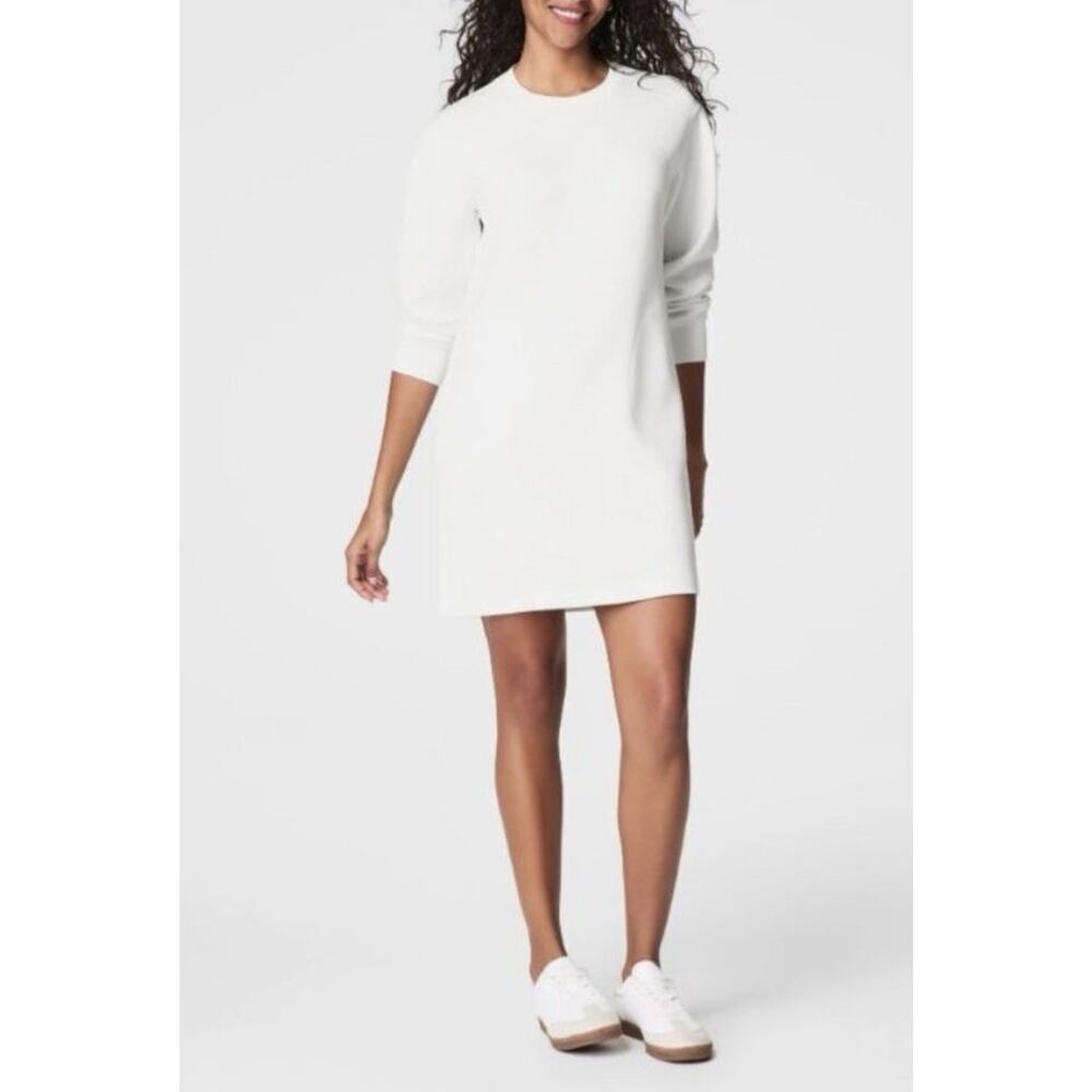 NWT Spanx Air essentials Crewneck Sweatshirt Dress XS Powder - Picture 5 of 5